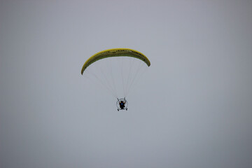 paragliding in the sky