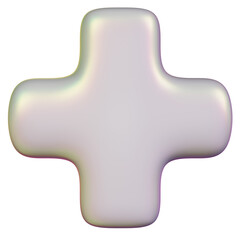 Obraz premium 3D Iridescent Plus Sign