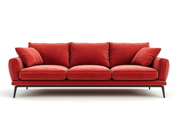 Fototapeta premium red leather sofa