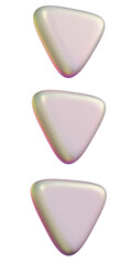 Minimalist 3D Iridescent Triangle Pattern Arrangement