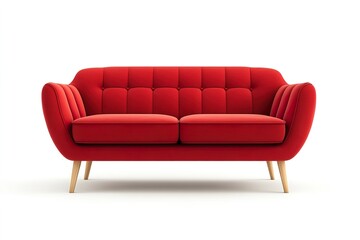 Fototapeta premium red leather sofa