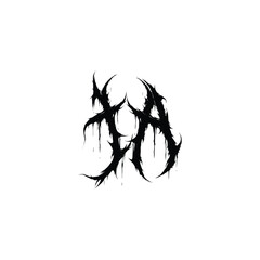 JA monogram logo design letter text name symbol monochrome logotype alphabet character simple logo