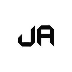 JA monogram logo design letter text name symbol monochrome logotype alphabet character simple logo