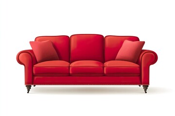 Fototapeta premium red leather sofa