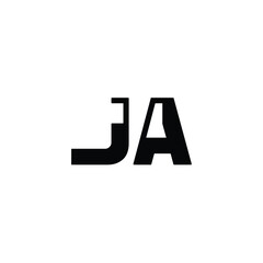 JA monogram logo design letter text name symbol monochrome logotype alphabet character simple logo