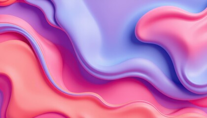 Naklejka premium Abstract Pink Purple Swirling Wave Design