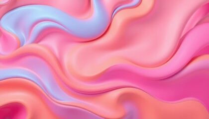 Obraz premium Abstract Pink and Blue Swirling Liquid Design