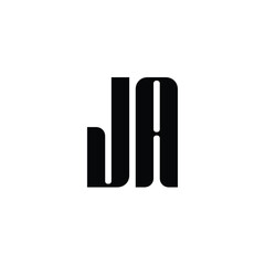 JA monogram logo design letter text name symbol monochrome logotype alphabet character simple logo