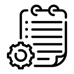 Obraz premium gear line icon
