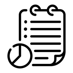 pie chart line icon