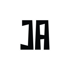 JA monogram logo design letter text name symbol monochrome logotype alphabet character simple logo