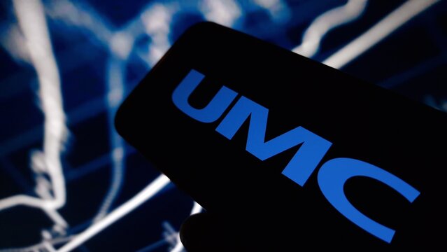 Konskie, Poland - December 03, 2024: United Microelectronics company logo displayed on mobile phone
