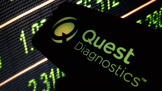 Konskie, Poland - December 03, 2024: Quest Diagnostics company logo displayed on mobile phone