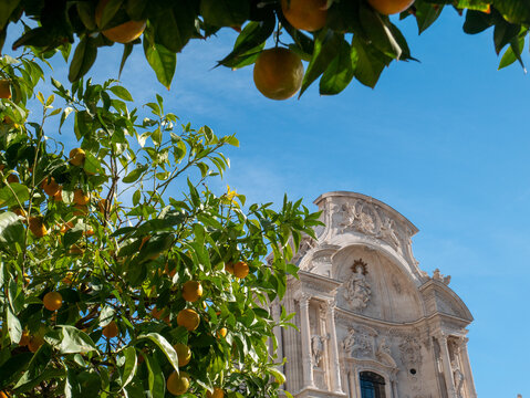 Catedral de estilo Barroco en la ciudad de Murcia
