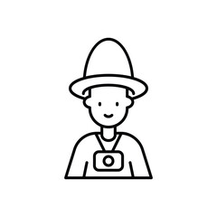Tourist vector icon