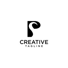 letter ps modern logo design