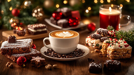 christmas cookies and coffee