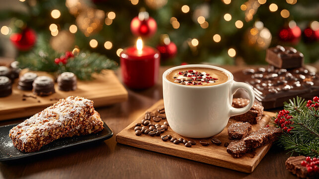 christmas cookies and coffee