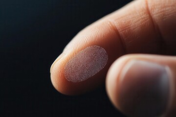 Investor using biometric security for fintech transactions, secure investments with modern technology