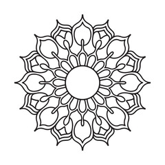 minimalist mandala with a central circular motif