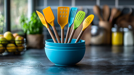 a kitchenware advertisement featuring a set o