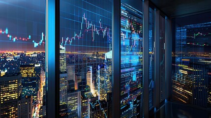 Display stock market insights through smart in urban environments