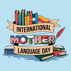 Fototapeta premium International Mother Language Day,banner, poster design, vector