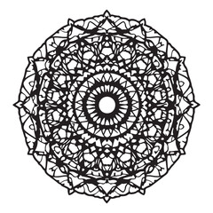 minimalist mandala with a central circular motif