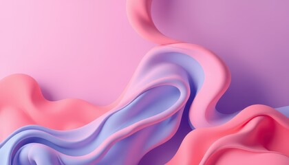 Obraz premium Abstract Pink and Purple Fluid Wave Design