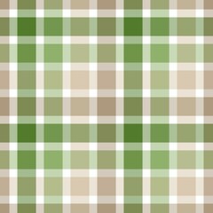 Seamless pattern in Christmas green and white colors for plaid, fabric, clothes, tablecloth and other things. Vector image.
