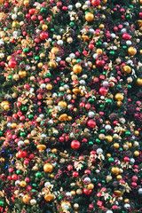 カラフルなクリスマスの飾り