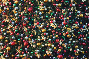 カラフルなクリスマスの飾り