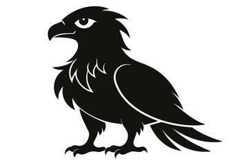 Eagle silhouette vector art design. Black and white Eagle art.