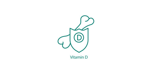 Vitamin D Icon: Vitamin D Vector Icon - Essential Nutrient for Bone and Immune Health