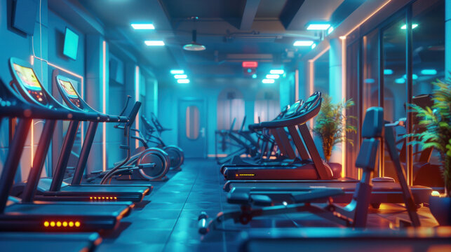 gymn without people, 