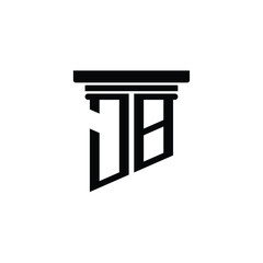 JB monogram logo design letter text name symbol monochrome logotype alphabet character simple logo