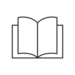 Book icon vector isolated.