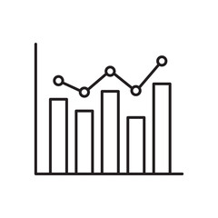 Chart icon vector isolated.