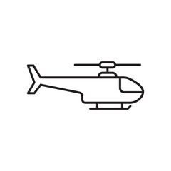 Helicopter icon vector isolated.