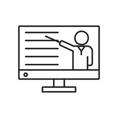 Online course icon vector isolated.