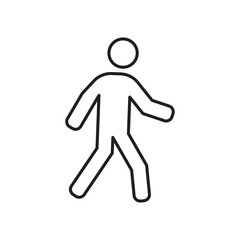 Pedestrian icon vector isolated.