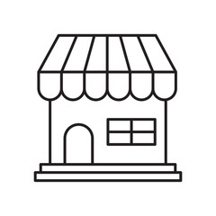 Shop icon vector isolated.