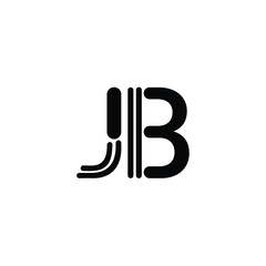 JB monogram logo design letter text name symbol monochrome logotype alphabet character simple logo