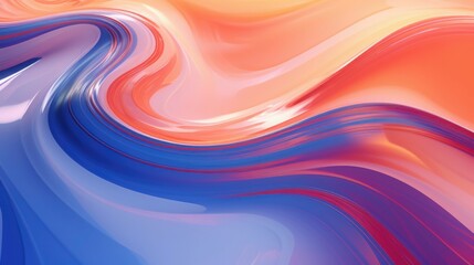 Abstract Swirling Colors Fluid Design Artwork