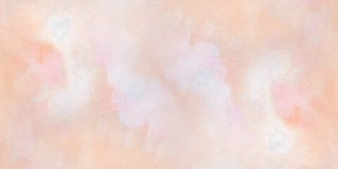 A dreamy watercolor effects in pale pink, light blue, and mint pastel background, soft peach watercolor wash featuring vintage texture, creating a backdrop for a variety of creative projects.