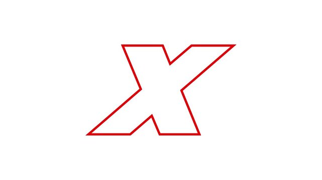 Animation of red cross sign on white background. Red check mark, isolated tick symbols, checklist signs.