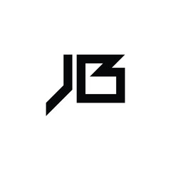 JB monogram logo design letter text name symbol monochrome logotype alphabet character simple logo