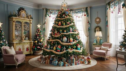 Victorian Christmas visuals in various styles