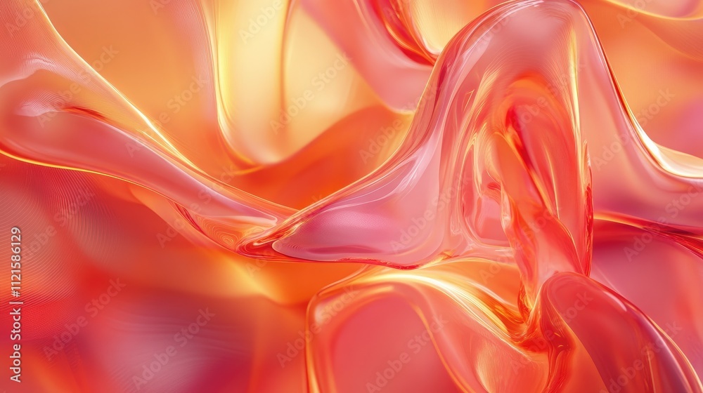 Poster abstract waves and curves created with smooth flowing lines, forming an elegant and calm pattern on 