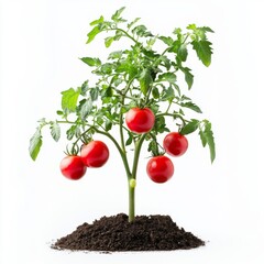 Ripe Red Tomatoes Growing on Plant Fresh Organic Produce Gardening Agriculture